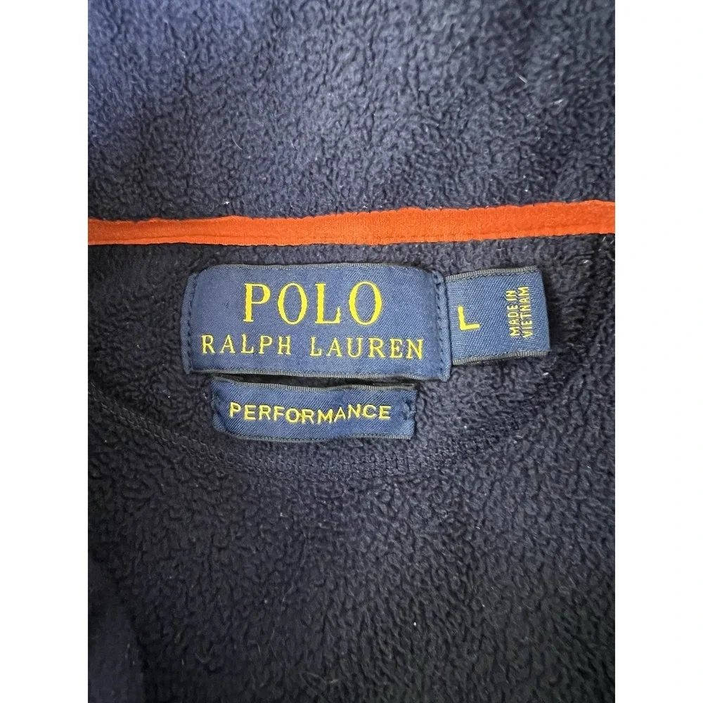 Polo Ralph Lauren Men's Performance Navy Fleece Zip Up Jacket Sz Large